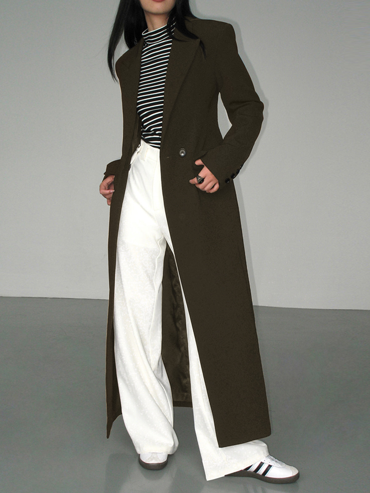Street-wave Tailored Blazer Dress Coat For Sophisticated Women Elegant Versatile Outerwear