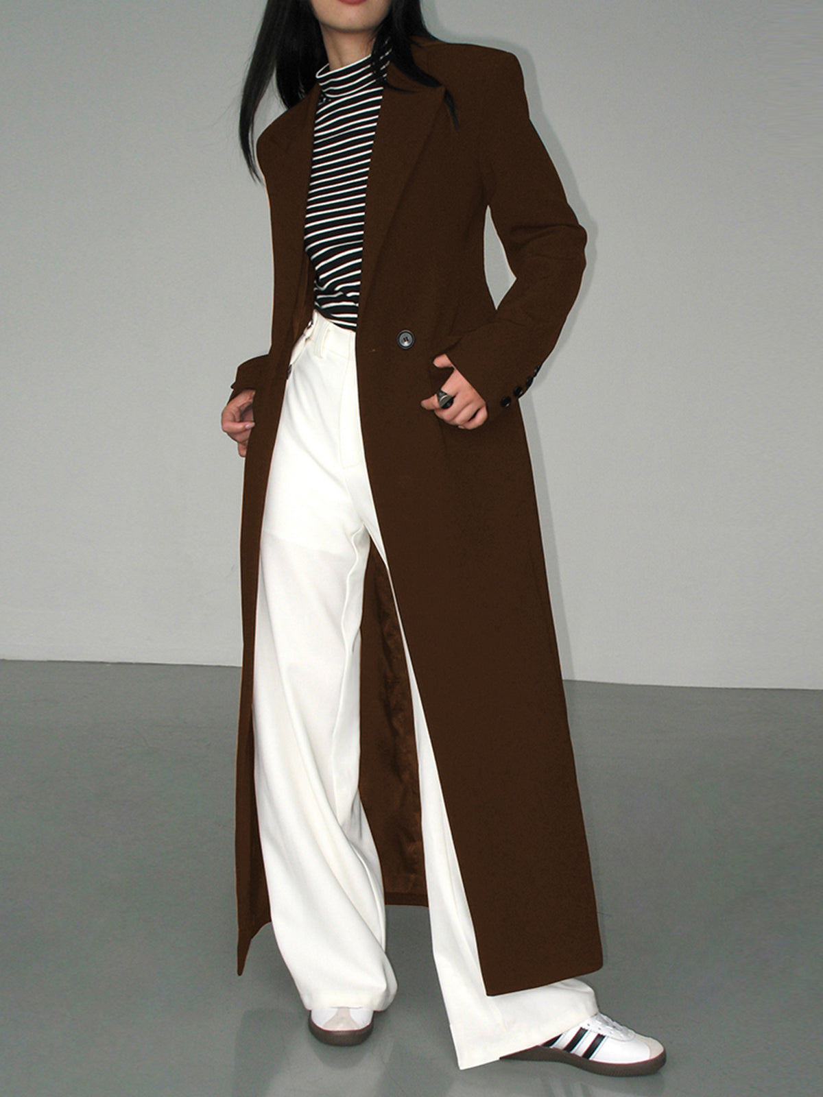 Street-wave Tailored Blazer Dress Coat For Sophisticated Women Elegant Versatile Outerwear