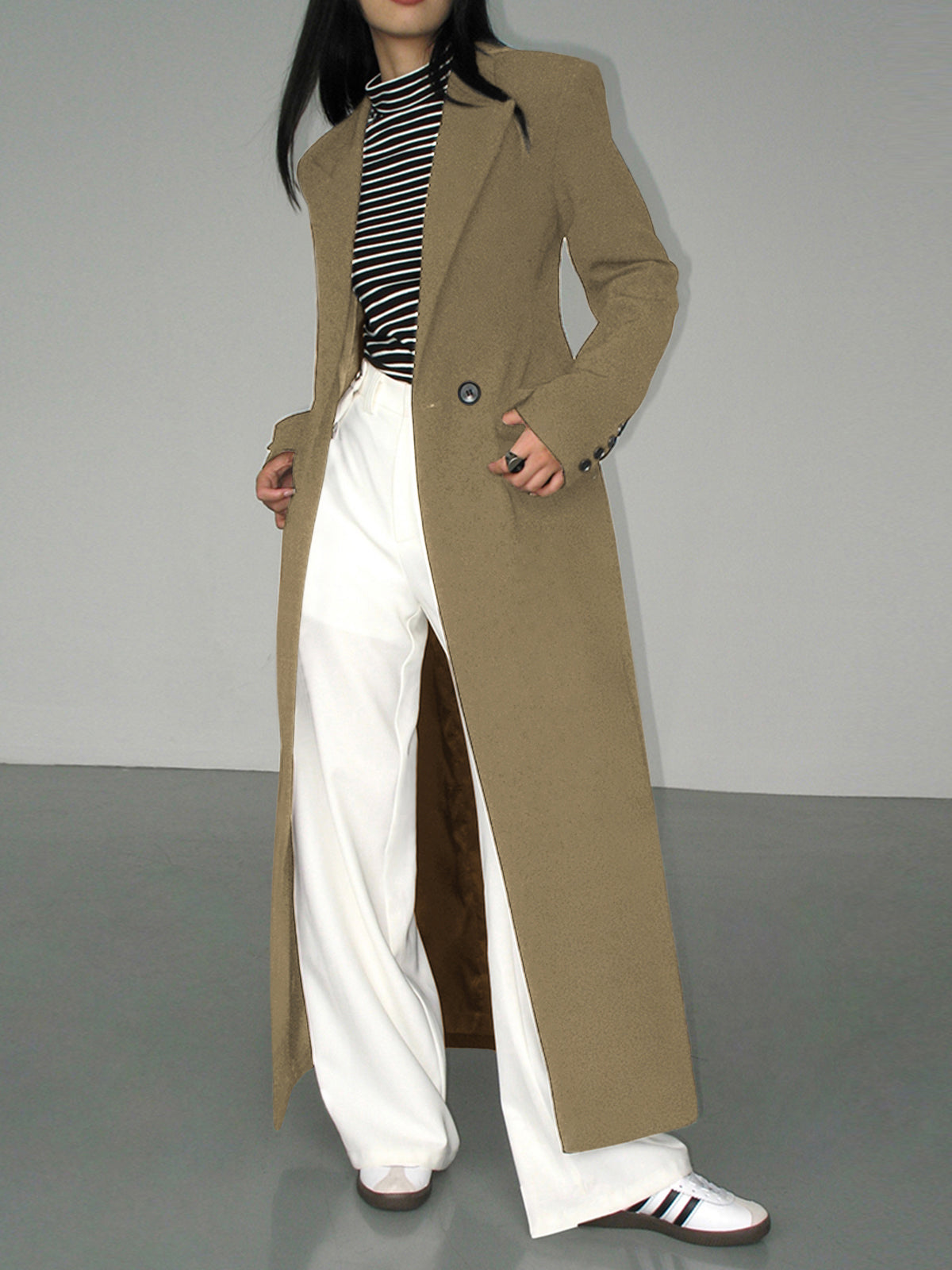 Street-wave Tailored Blazer Dress Coat For Sophisticated Women Elegant Versatile Outerwear