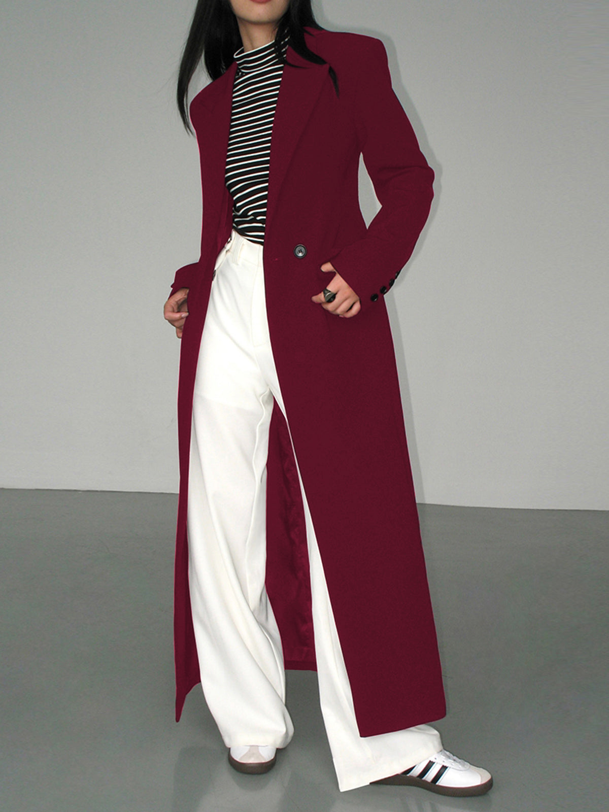 Street-wave Tailored Blazer Dress Coat For Sophisticated Women Elegant Versatile Outerwear