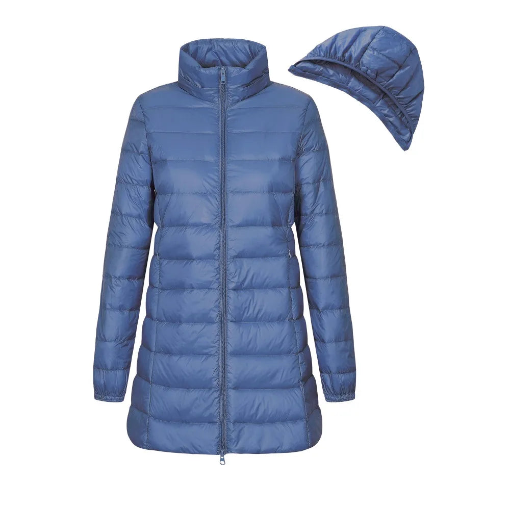 Street-wave Puffer Jacket For Women With Hood Warm Insulation Cozy Comfort All Season Ready