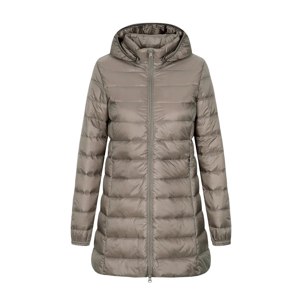 Street-wave Puffer Jacket For Women With Hood Warm Insulation Cozy Comfort All Season Ready