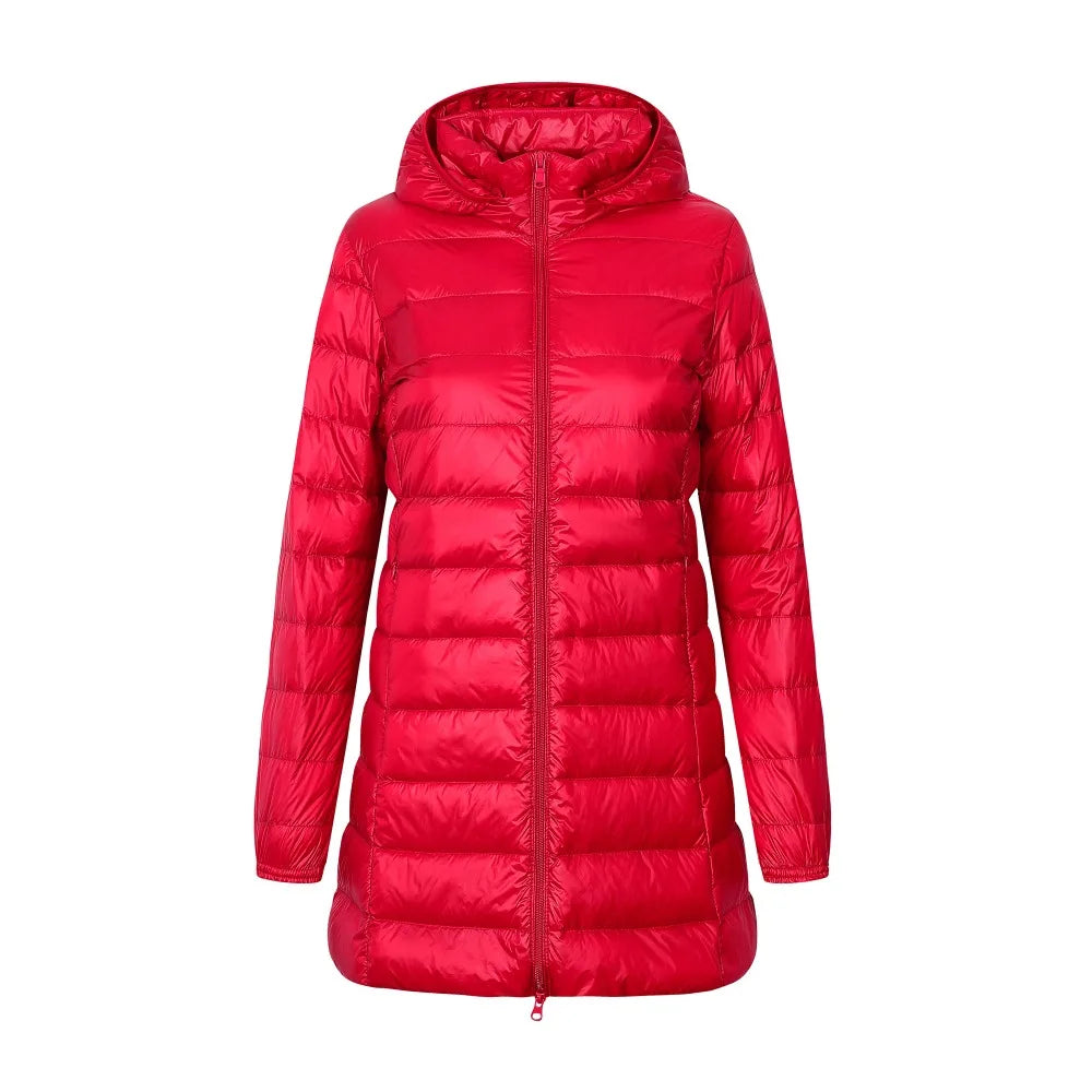 Street-wave Puffer Jacket For Women With Hood Warm Insulation Cozy Comfort All Season Ready