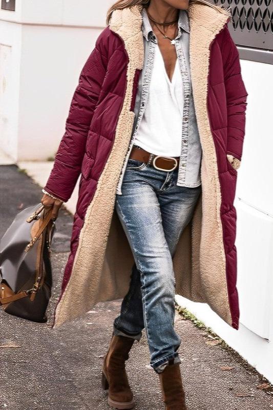 Street-Wave Women Reversible Padded Winter Jacket Hooded