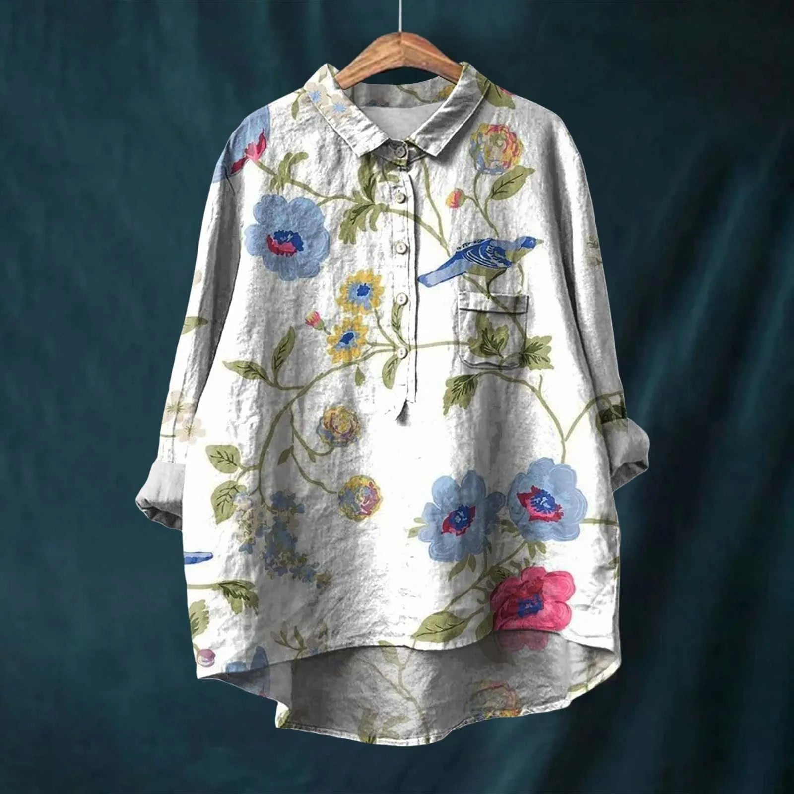 Botanical Shirt Breathable Relaxed Fit Street-Wave Unisex