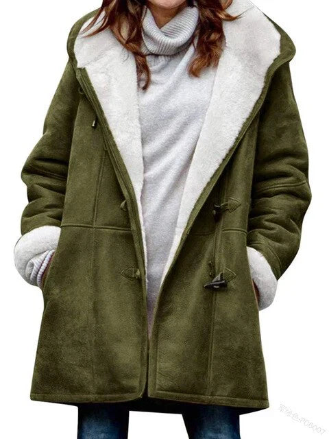 Street-Wave Women's Winter Coat With Plush Sherpa Lining For Warm Casual Everyday Style