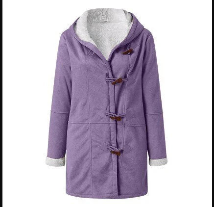 Street-wave Hooded Fleece Jacket for Women Warm Comfort With Plush Lining And Wind Protection