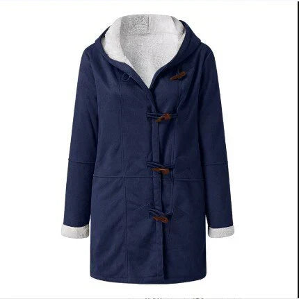 Street-wave Hooded Fleece Jacket for Women Warm Comfort With Plush Lining And Wind Protection