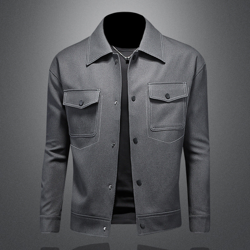 Street-Wave Casual Jacket With Two Large Chest Pockets For Urban Men All Day Comfort And Premium Fabric