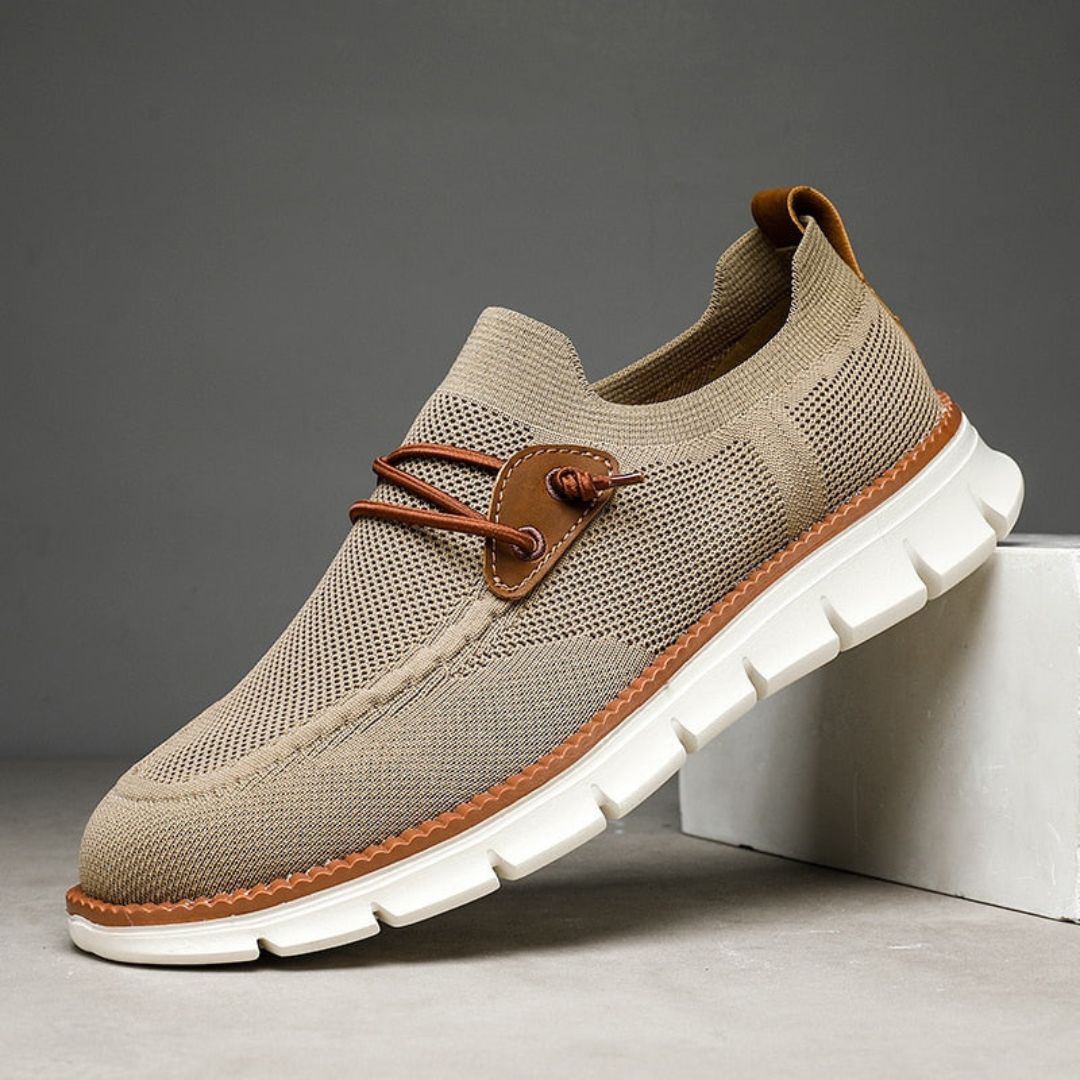 Dante Hybrid Knit Sneakers Men By Waylynn Leather Accent