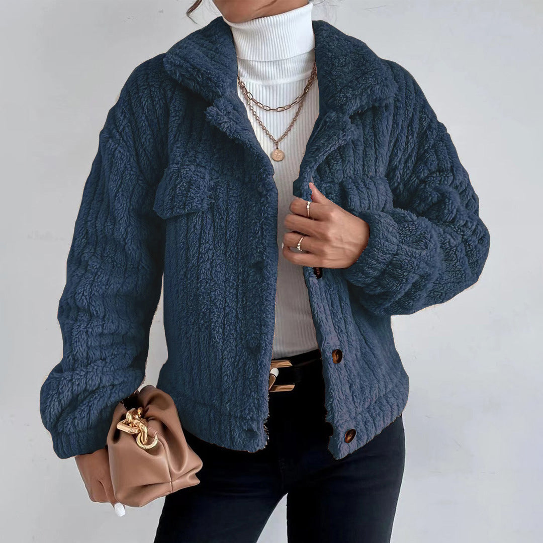 Street Wave Selene Plush Velvet Jacket For Women Luxurious Warmth And Style Everyday Chic