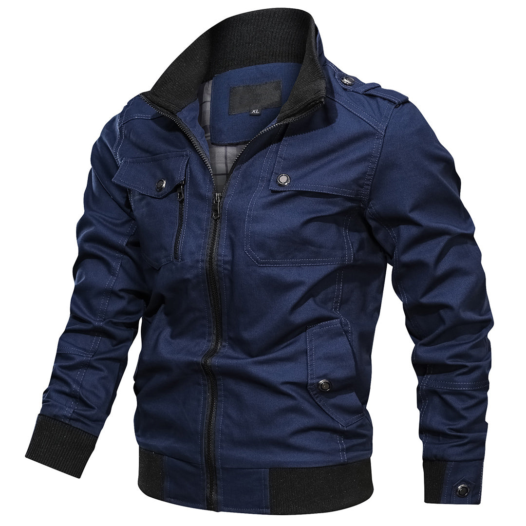 Street-Wave Christian Multi Pocket Bomber Jacket For Men