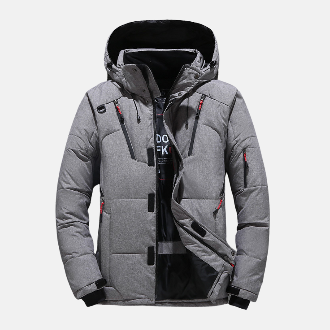 Street-Wave Men's Insulated Padded Hooded Jacket Hip Length