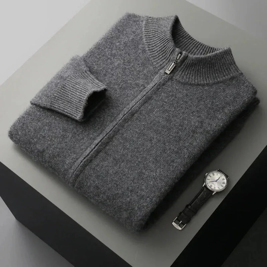 Waylynn Premium Wool Zip Cardigan Unisex Full Zip Warmth For Work