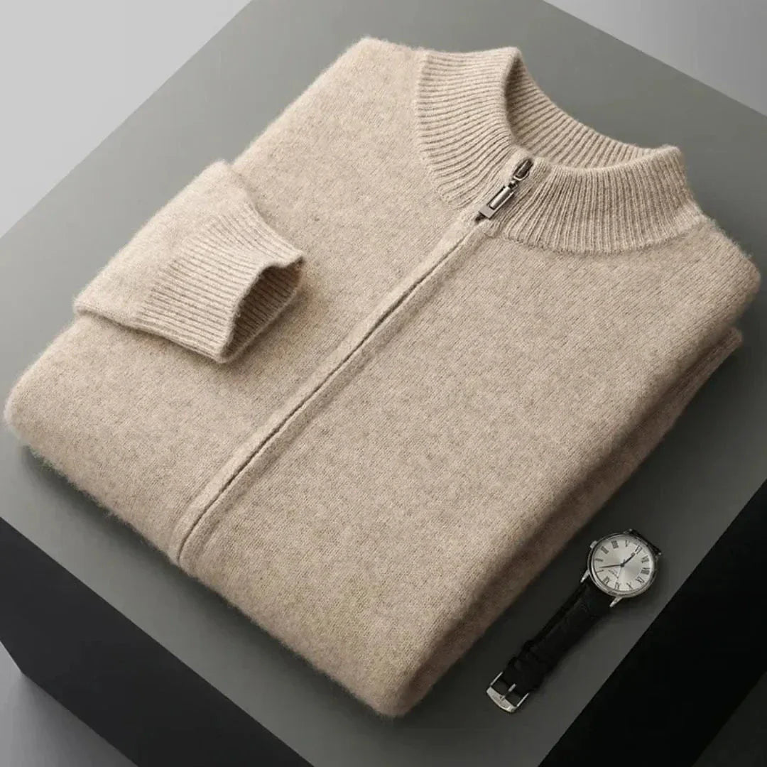 Waylynn Premium Wool Zip Cardigan Unisex Full Zip Warmth For Work