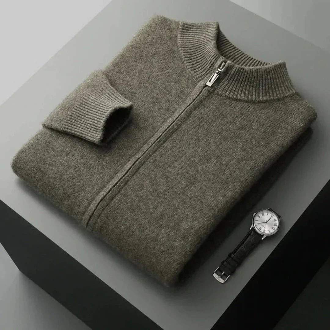 Waylynn Premium Wool Zip Cardigan Unisex Full Zip Warmth For Work
