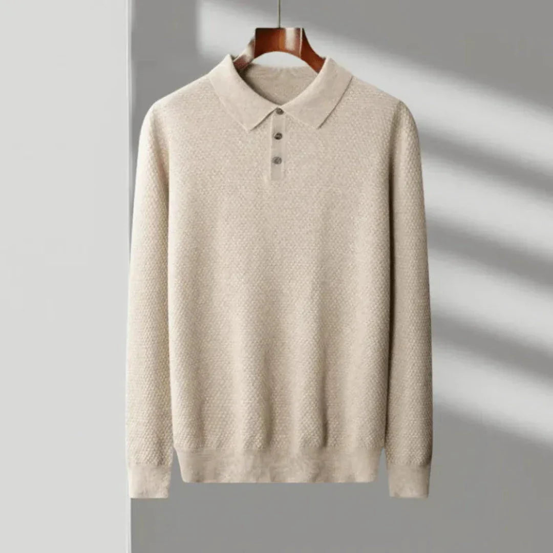 Waylynn Dawson Cashmere Knit Polo For Men Luxurious Comfort