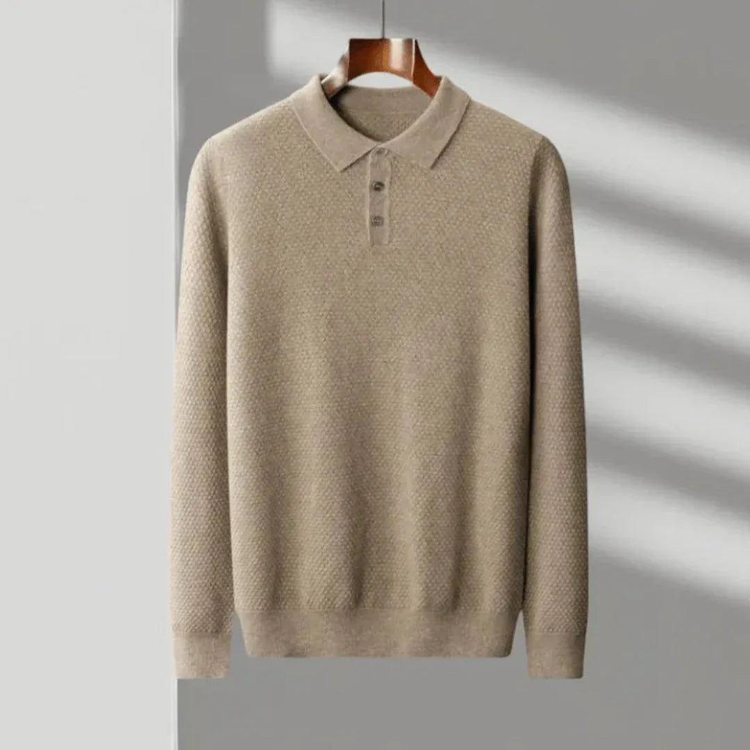 Waylynn Dawson Cashmere Knit Polo For Men Luxurious Comfort