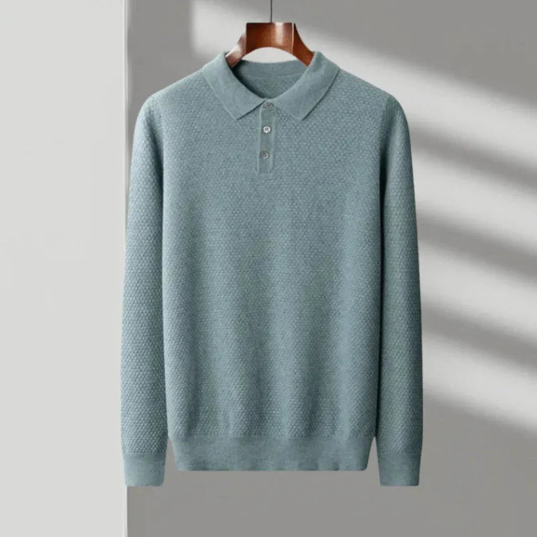 Waylynn Dawson Cashmere Knit Polo For Men Luxurious Comfort