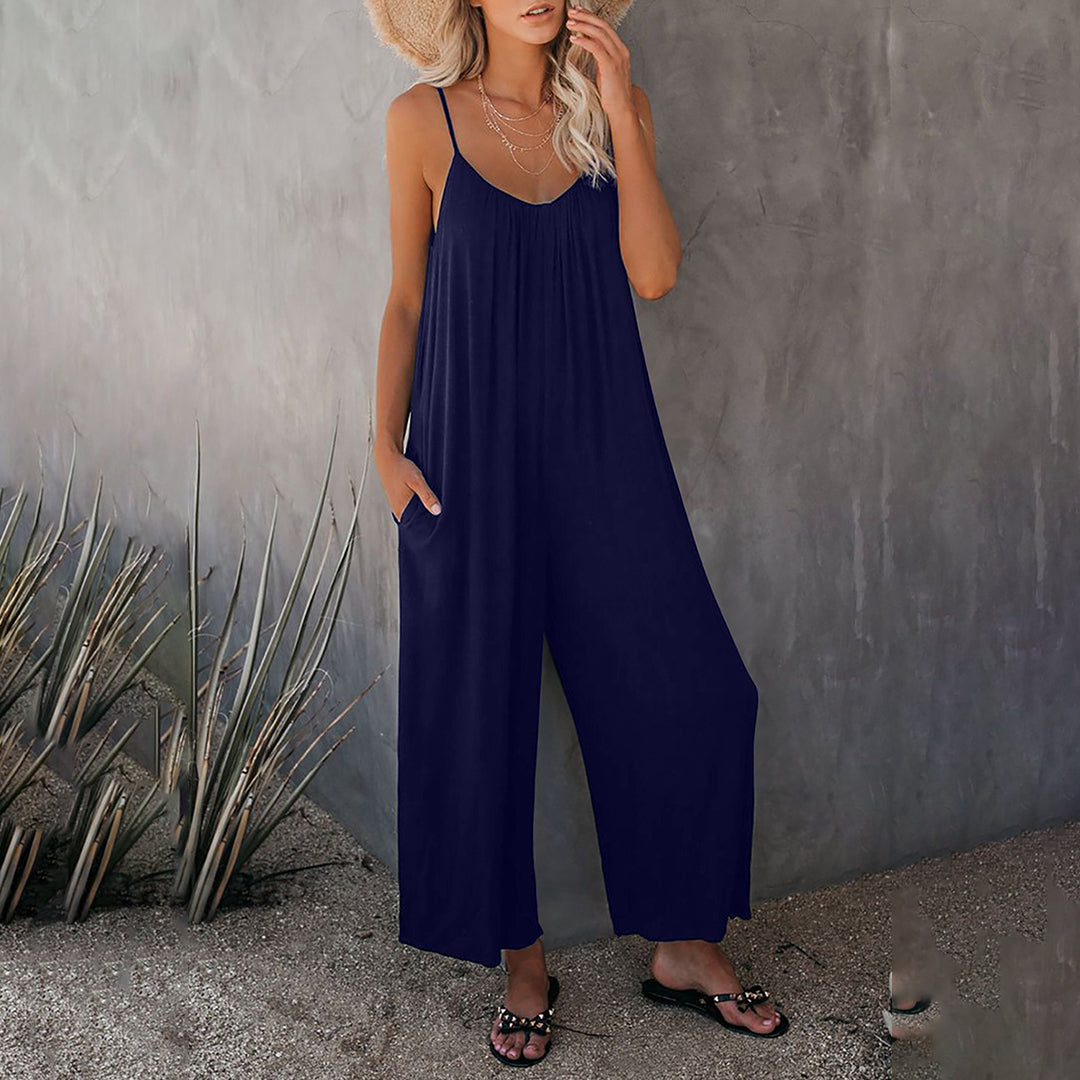 Street Wave Women's Jumpsuit Lightweight Breathable Spaghetti Straps Loose Fit