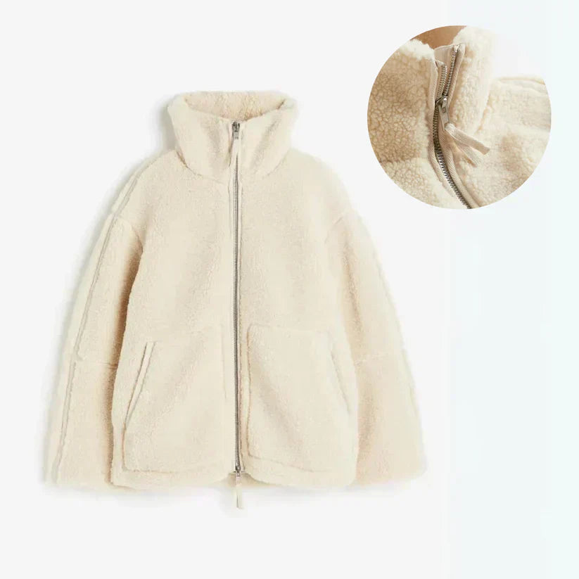 Street-wave Sherpa Coat for Women, Ultra Cozy Warmth, Effortless Casual Chic Outerwear