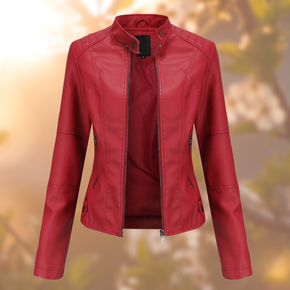 Street-wave Leather Jacket For Women Stylish Cozy Outerwear With Modern Fit And Practicality