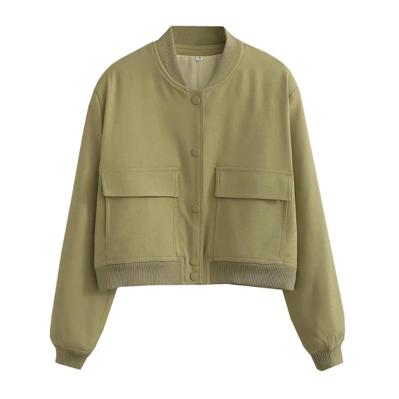 Streetwave Couture Bomber Jacket With Pockets Regular Fit Womens Essential For Everyday Chic