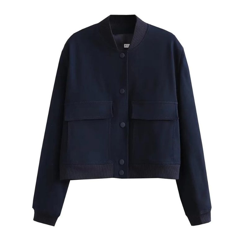Streetwave Couture Bomber Jacket With Pockets Regular Fit Womens Essential For Everyday Chic