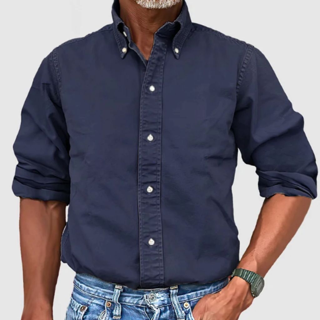 Nordisk Flair Mens Long Sleeve Shirt Regular Fit Breathable Material Button Closure