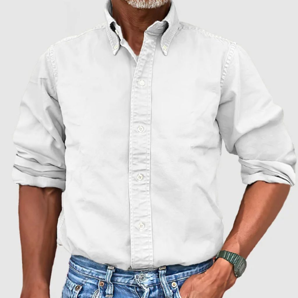 Nordisk Flair Mens Long Sleeve Shirt Regular Fit Breathable Material Button Closure