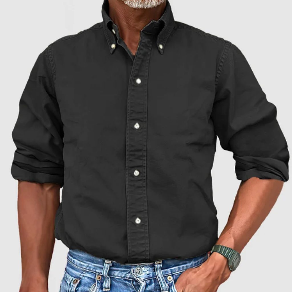 Nordisk Flair Mens Long Sleeve Shirt Regular Fit Breathable Material Button Closure