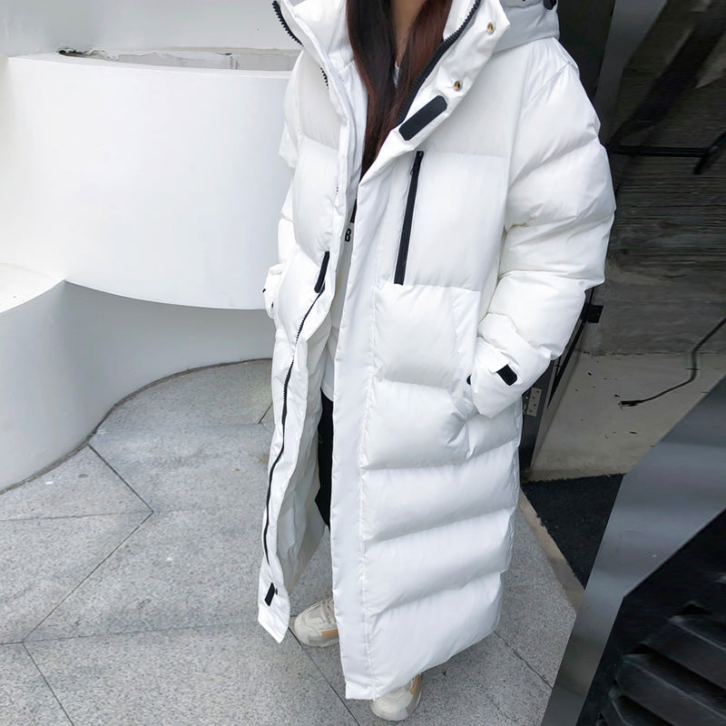 Streetwave Puffer Parka For Women Warm Long Winter Coat With Deep Pockets And High Collar