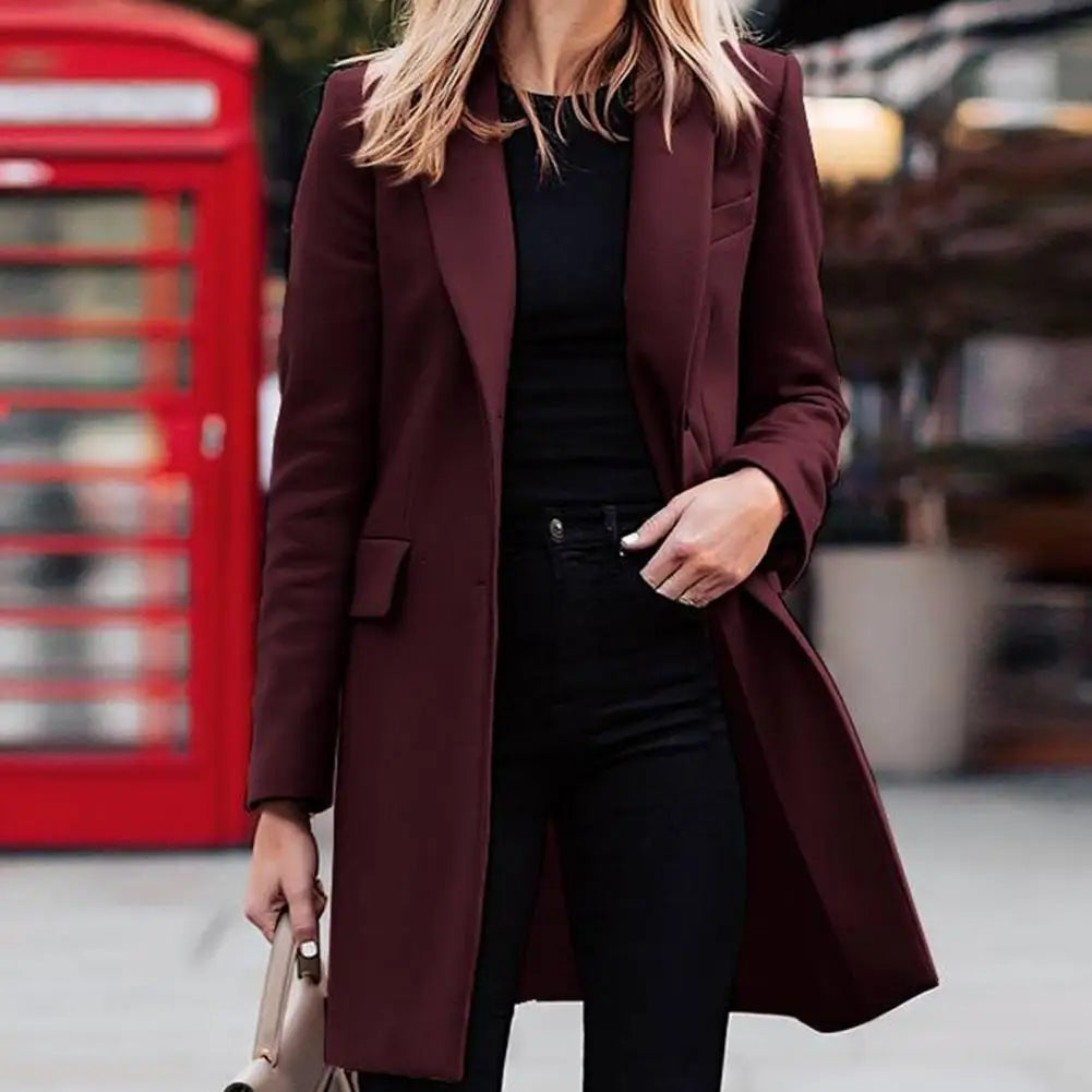 Street-wave Effortless Elegant Coat For Women With Tailored Fit And Timeless Style