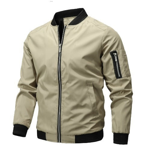 Street-Wave Lightweight Bomber Jacket Polyester for Men - Practical, Versatile Outerwear, Everyday Comfort