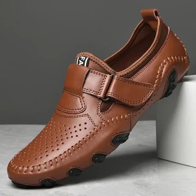 Genuine Leather Mens Loafers By ItalianEase For Men Breathable Comfort And Slip Resistant Sole