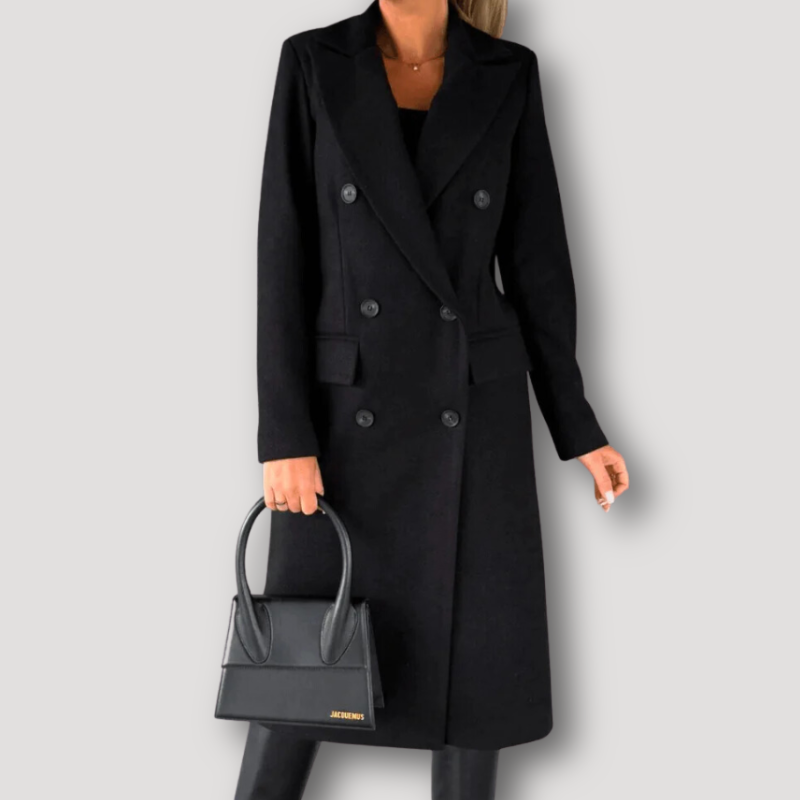 Double Breasted Wool Coat For Women By Street Wave Tailored Fit Warmth Timeless Elegance