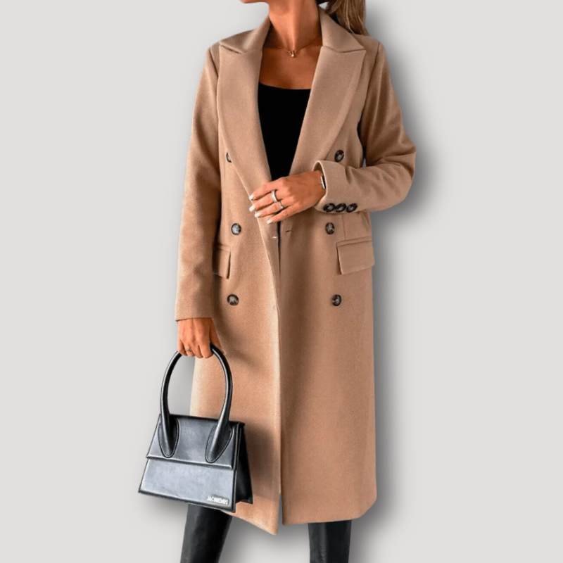 Double Breasted Wool Coat For Women By Street Wave Tailored Fit Warmth Timeless Elegance