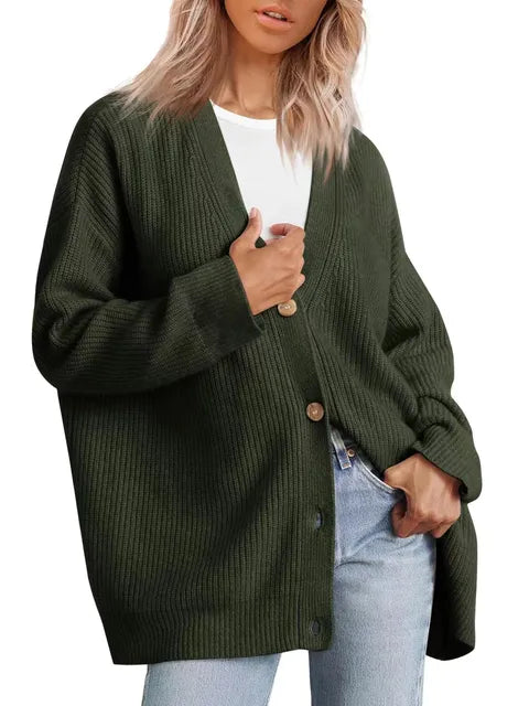 Streetwave Women's Cashmere Knit Cardigan V Neck Soft Lightweight Luxury Wardrobe Essential