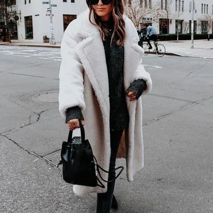 Streetwave Faux Fur Coat For Cold Days Luxurious Warmth For Women Premium Winter Outerwear