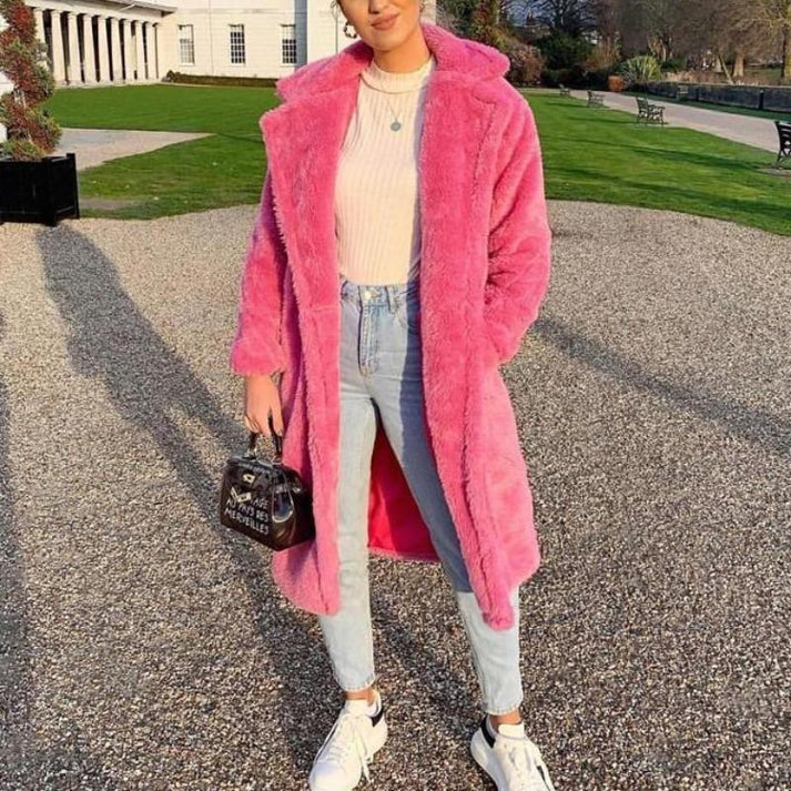 Streetwave Faux Fur Coat For Cold Days Luxurious Warmth For Women Premium Winter Outerwear