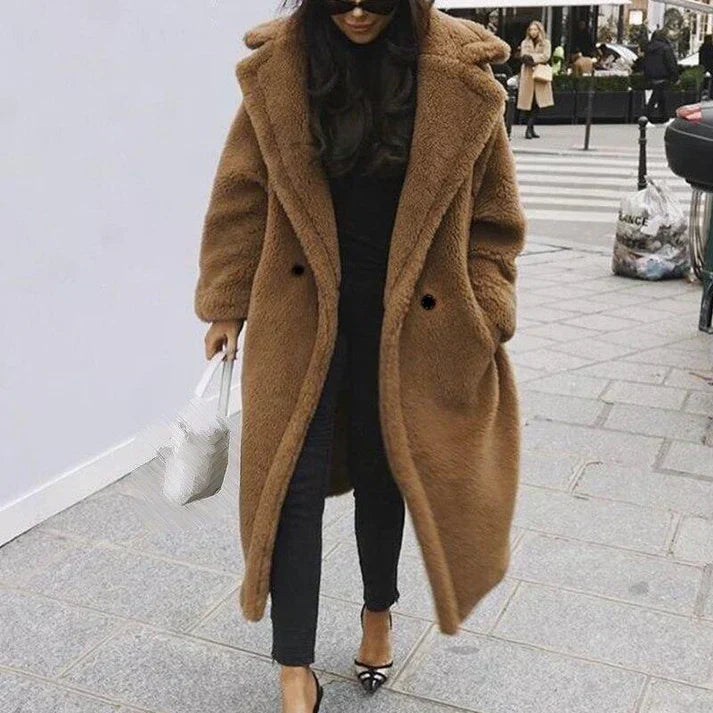 Streetwave Faux Fur Coat For Cold Days Luxurious Warmth For Women Premium Winter Outerwear