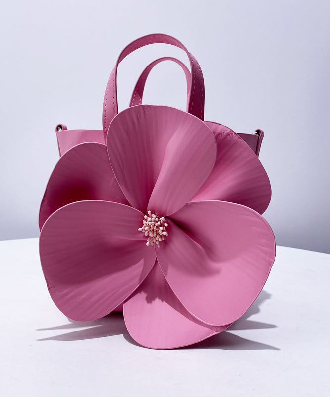 Sac fourre-tout de soirée élégant en similicuir en forme de rose - Street-Wave