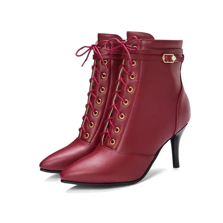 Street Wave Elegant Stiletto Ankle Boots For Women Chic And Versatile