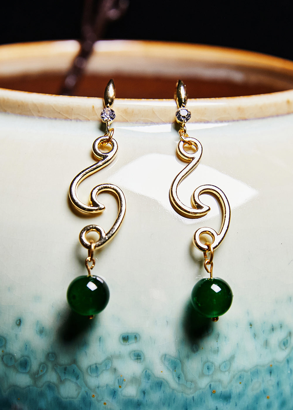 Boucles d'oreilles longues à pampilles turquoise élégantes - Street-Wave