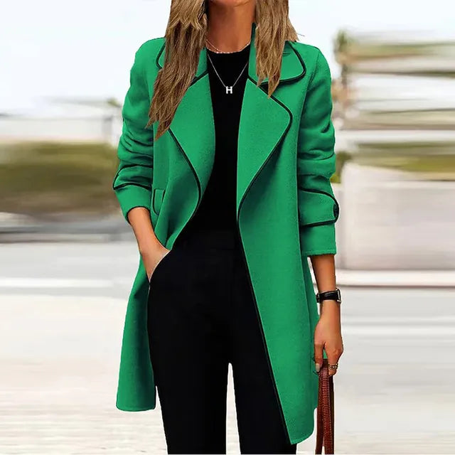 Street-Wave Elegant Long Coat For Women, Premium Material, Timeless Sophistication, All-Occasion Outerwear