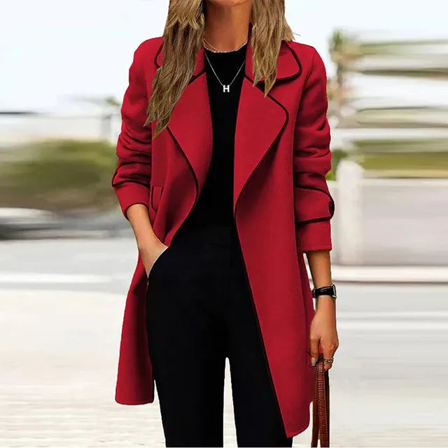 Street-Wave Elegant Long Coat For Women, Premium Material, Timeless Sophistication, All-Occasion Outerwear