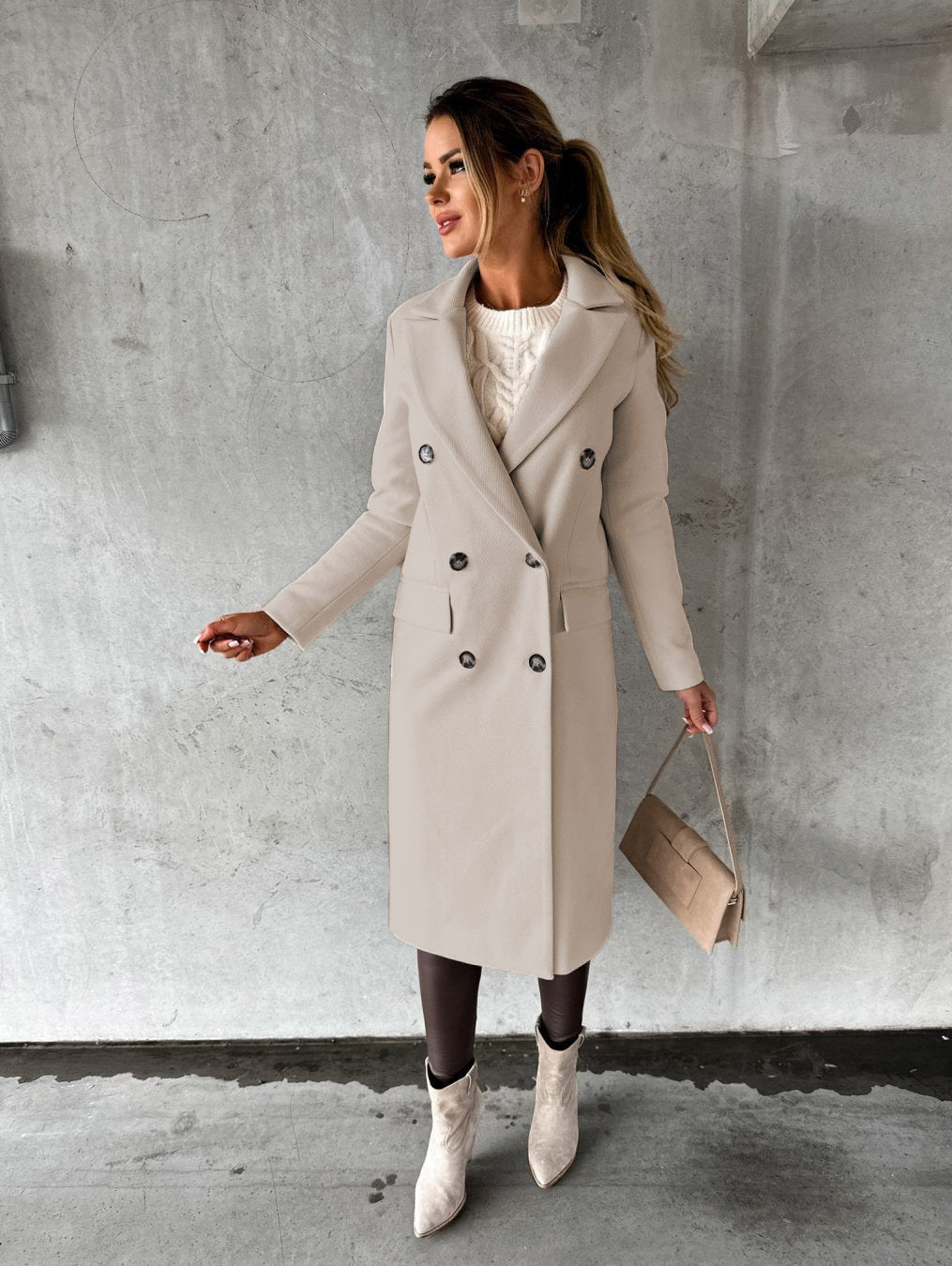 Street-wave Camel Wool Coat For Women Timeless Chic And Comfortable Versatile Outerwear