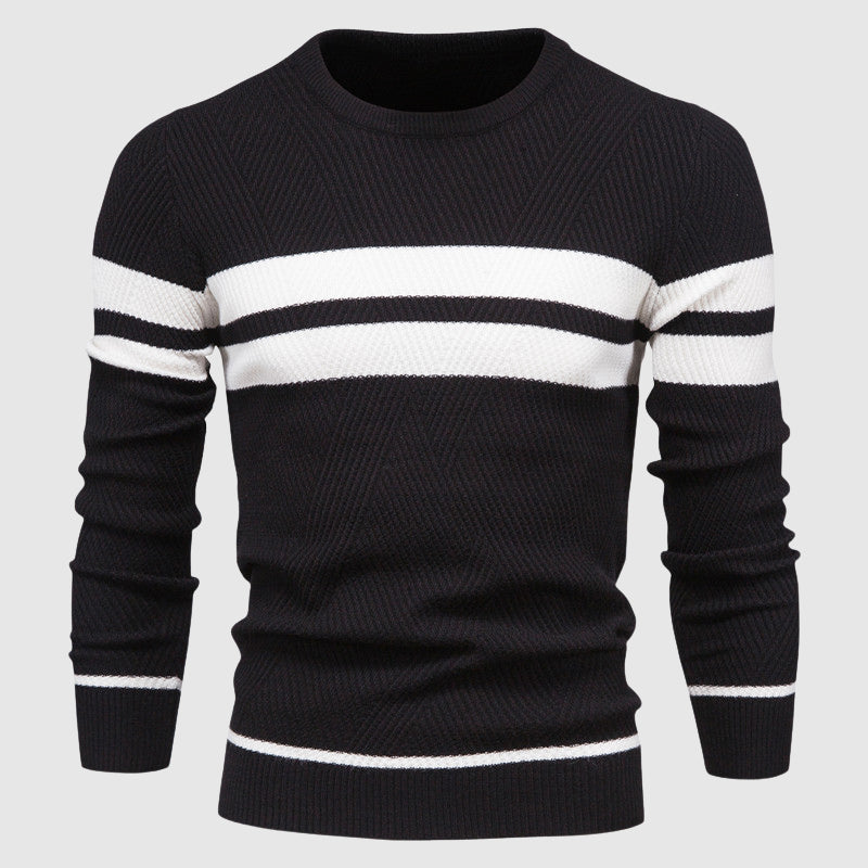 Roberto Russo Eleganza Quotidiana Striped Knit Sweater For Men Premium Everyday Luxury