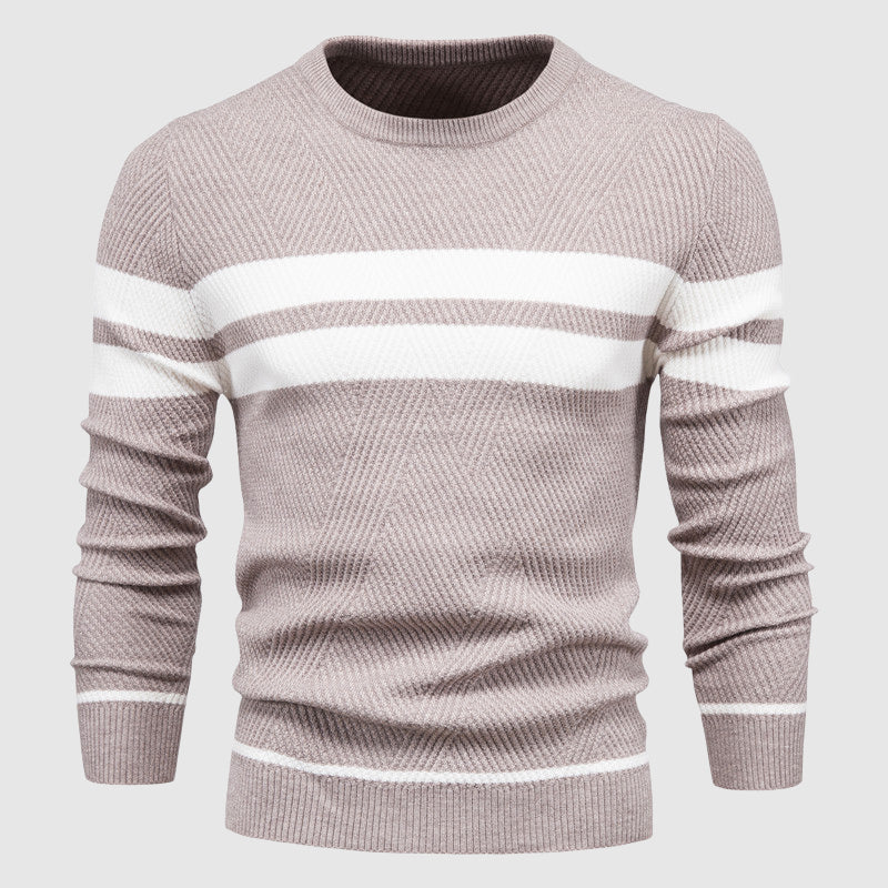 Roberto Russo Eleganza Quotidiana Striped Knit Sweater For Men Premium Everyday Luxury
