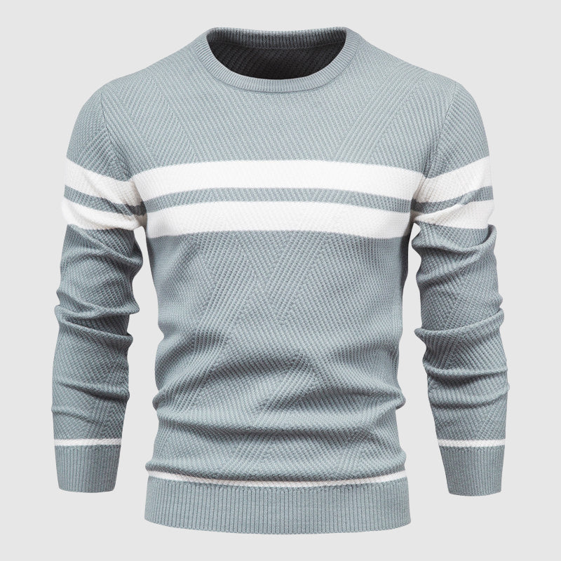 Roberto Russo Eleganza Quotidiana Striped Knit Sweater For Men Premium Everyday Luxury